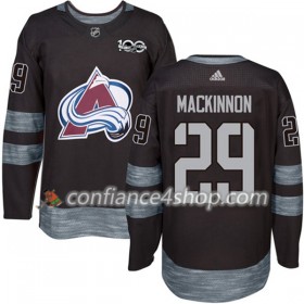 Adidas Maillot de Hockey Colorado Avalanche Nathan MacKinnon 29 1917-2017 100th Anniversary Noir Authentic - Homme